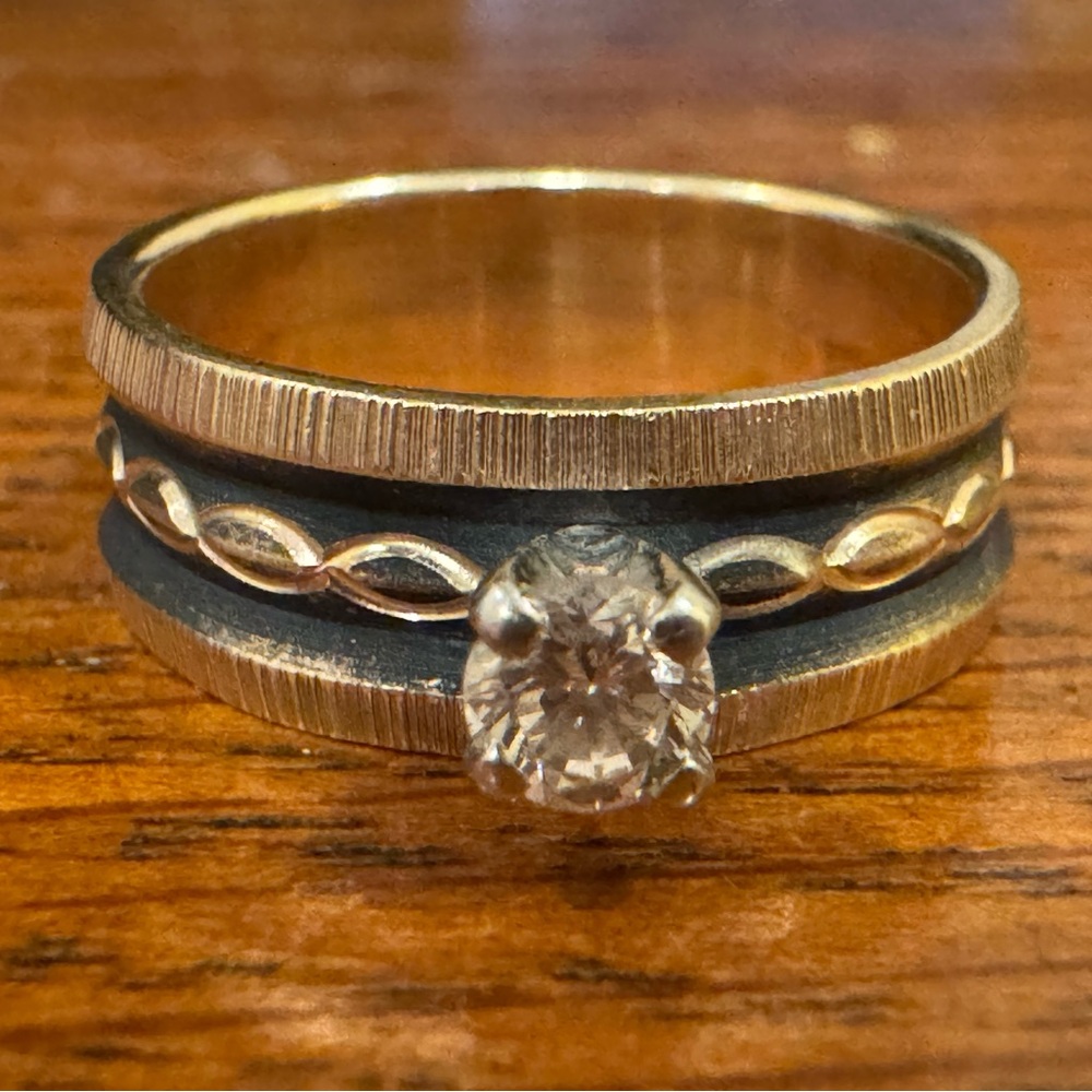 14k gold solitaire engagement ring